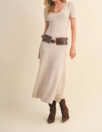 Klesis - Cable Knit Midi Sweater Dress