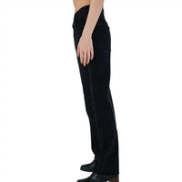 Moussy Murrieta Wide Straight Jean in black - women's jeans - detail view