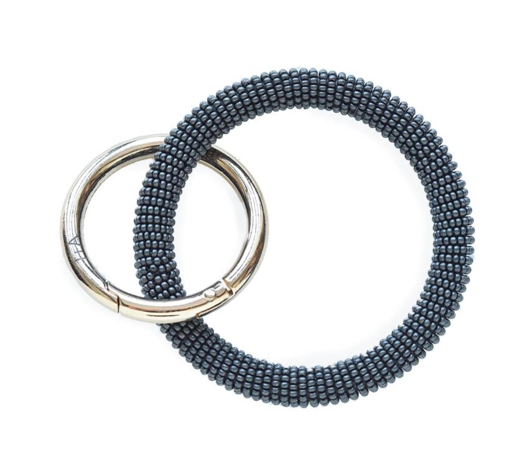 INK+ALLOY Women's Seed Bead Bangle/key Ring in gray - women's accessory