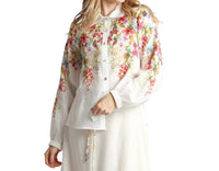 Beulah - Floral Printed Linen Button Up Shirt