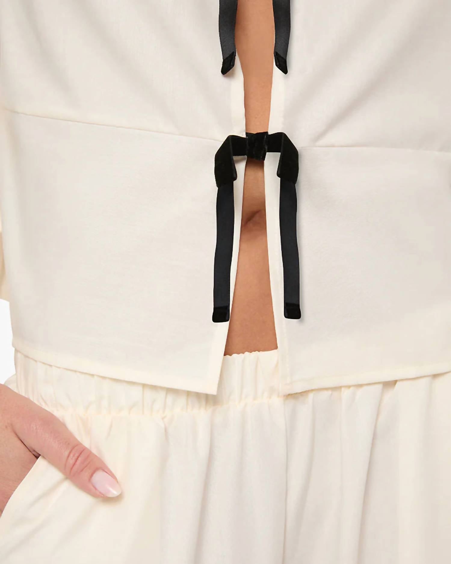 We Wore What - Tie Front Pajama Top