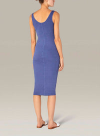 Enza Costa - SILK RIB TANK MIDI DRESS