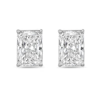 Diana M Jewels - Women's Radiant Lab-grown Diamond Stud Earrings (6.00 Tcw) - Elegant