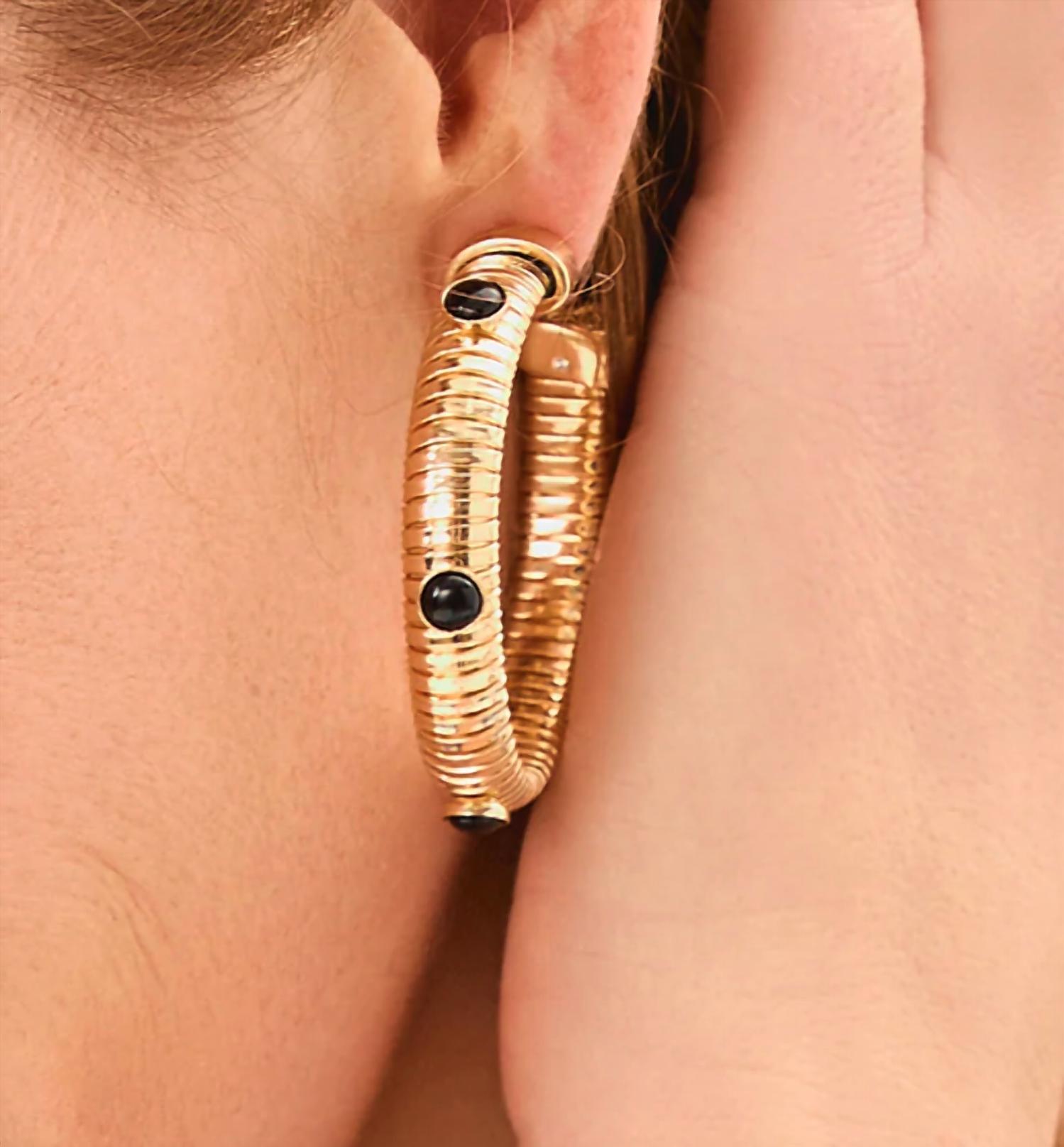 Lilly Pulitzer Unforgettable Hoop Earrings in noir - women's jewelry