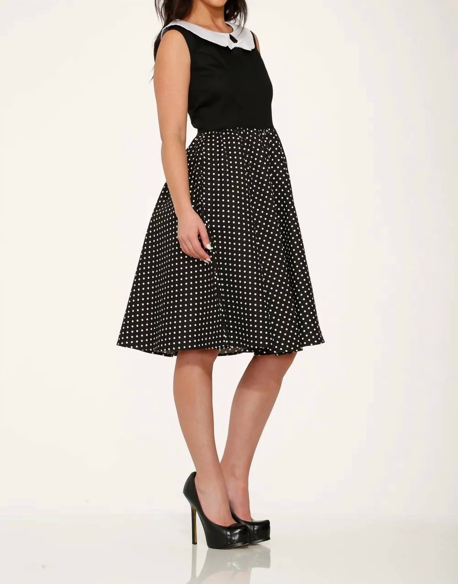 Orchid Bloom - Polka Dot Swing Dress