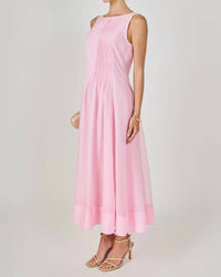 2.7 AUGUST APPAREL Julia Midi Dress in pink - women's dress - alternate view