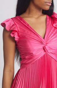 Moon River - Pleated Satin Mini Dress