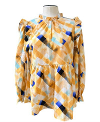Jodifl - Women's Checked Ruffle Top