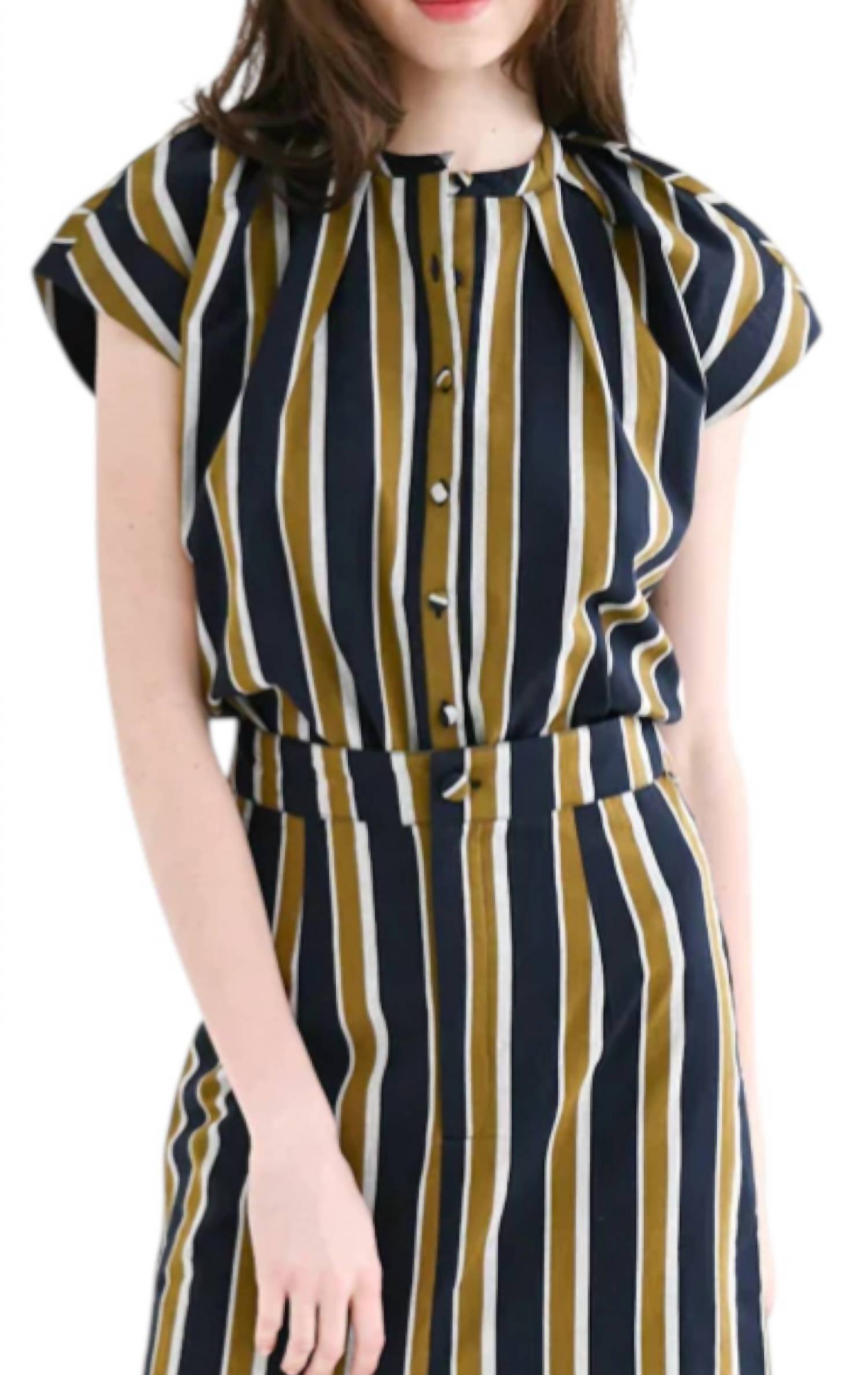 Never A Wallflower - Limelight Top Shirting Dress