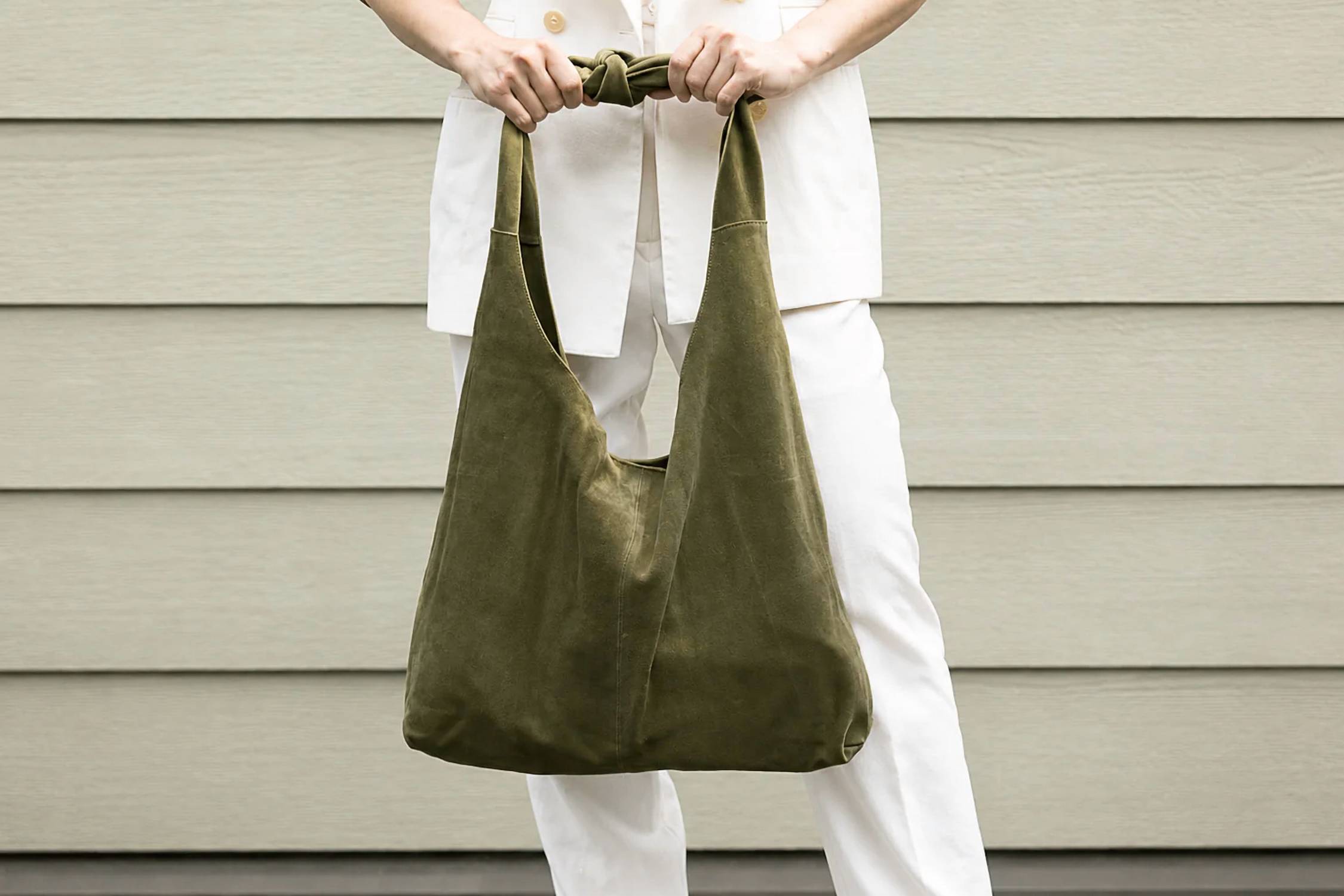 Risa - Women's Knot Suede Tote