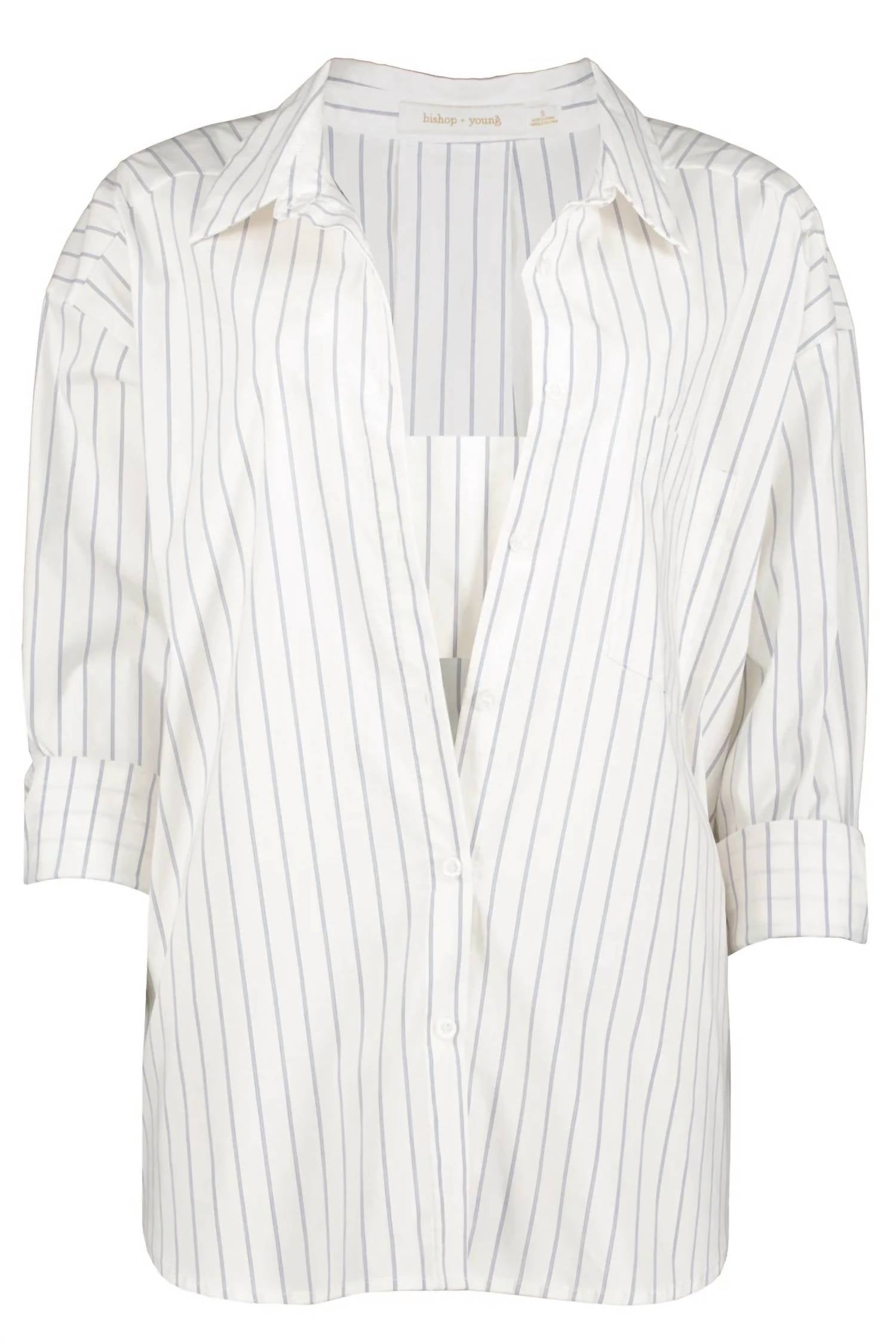 Bishop + Young - Women Mason Poplin Pinstripe Shirt