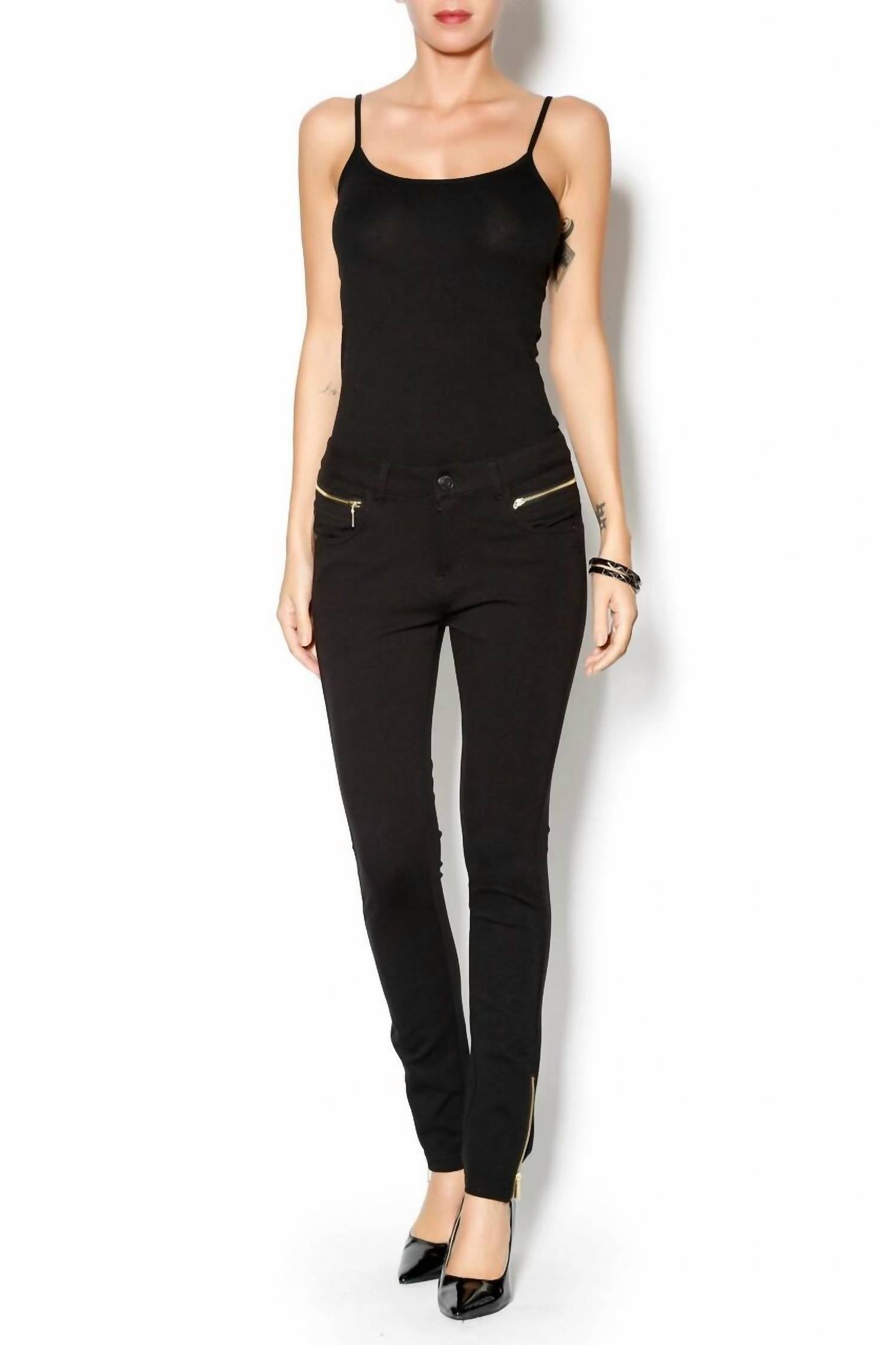 Elan - Slim-fit Zipper Jegging