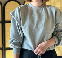 Luvee - Trendy Note Cropped Sweatshirt