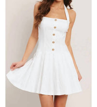 Flying Tomato - A Solid Woven Mini Dress