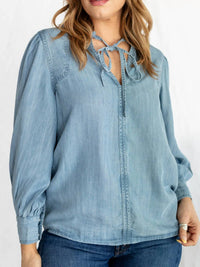 Elan - Long Sleeves V Neck Top