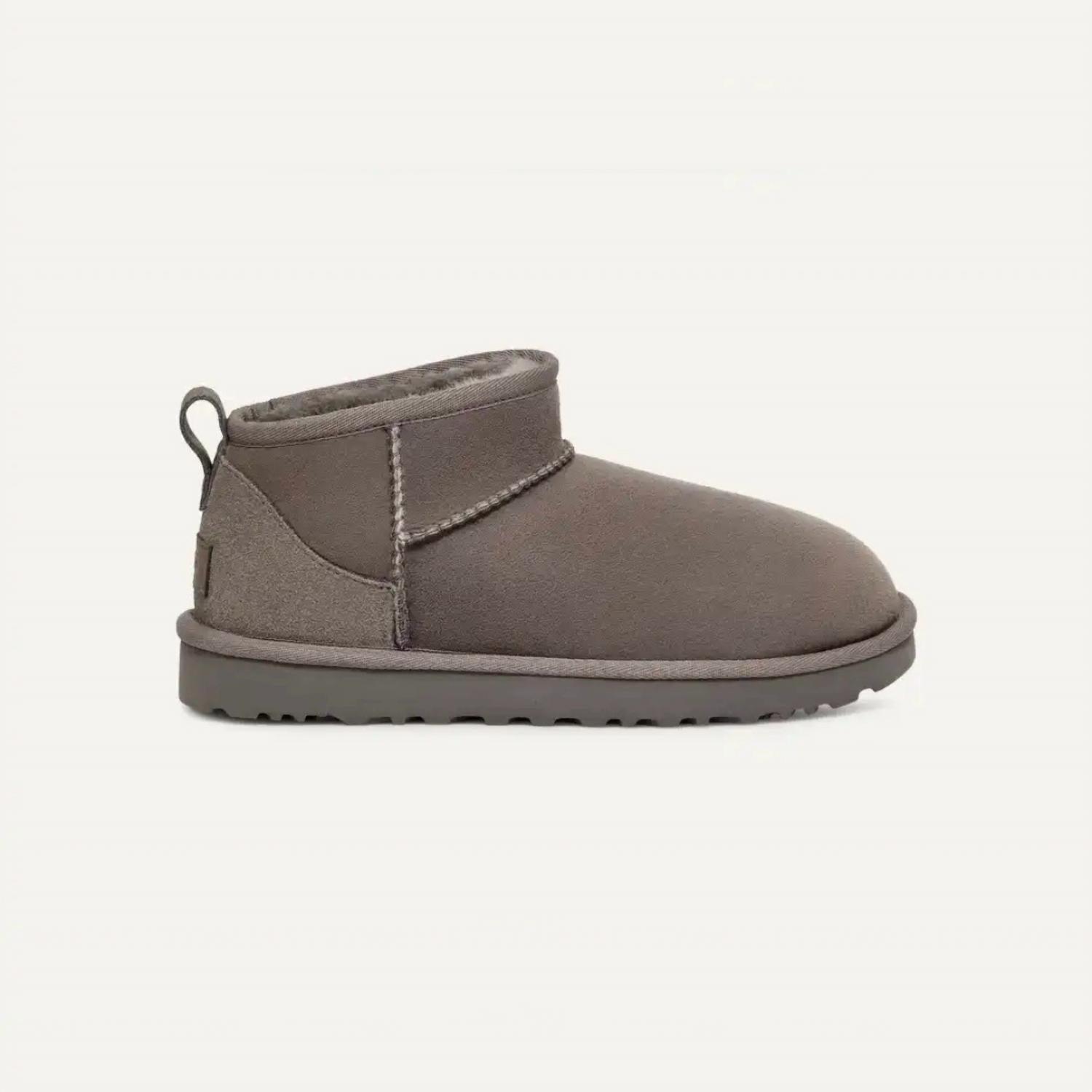 UGG Women Classic Ultra Mini Boot in grey - women's shoe - detail view