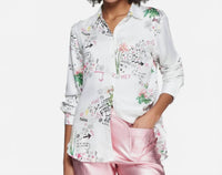 Vilagallo - Flores Graffiti Print Blouse
