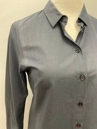 Peter O. Mahler - NAVY MICROSTRIPE COTTON BLOUSE