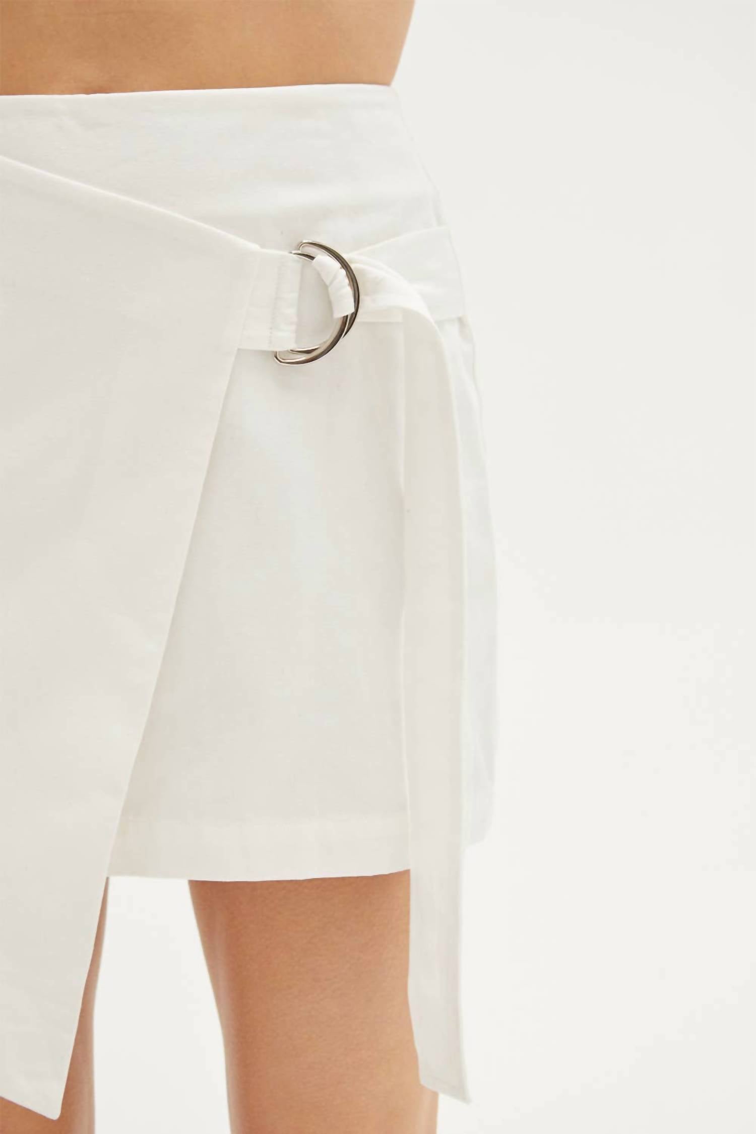 Crescent - Buckle Wrap Mini Skirt