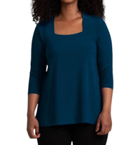 Sympli - Square Neck 3/4 Sleeve Top