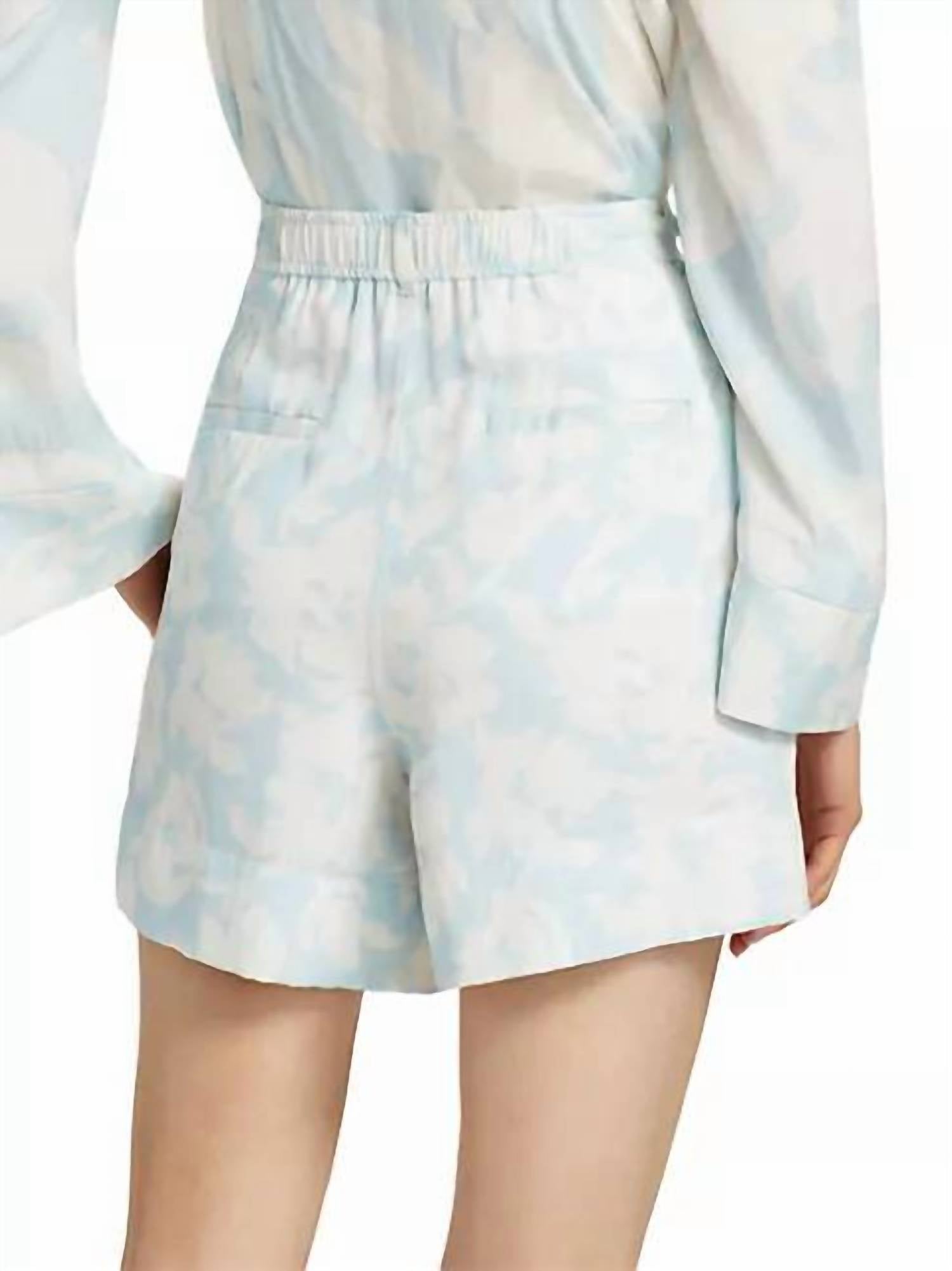 Derek Lam 10 Crosby Anora Shorts in blue multi - women's shorts - view 7