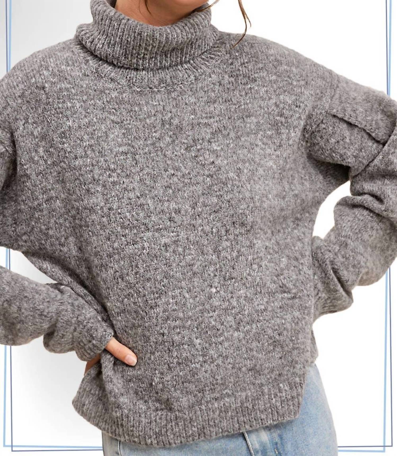 Cozy Co. - Relaxed Fit Turtleneck Sweater