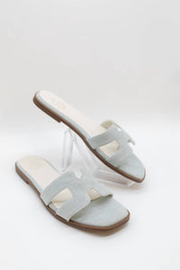 OASIS SOCIETY Women's Everlee Stylish Sandals in denim - women's sandal - detail view