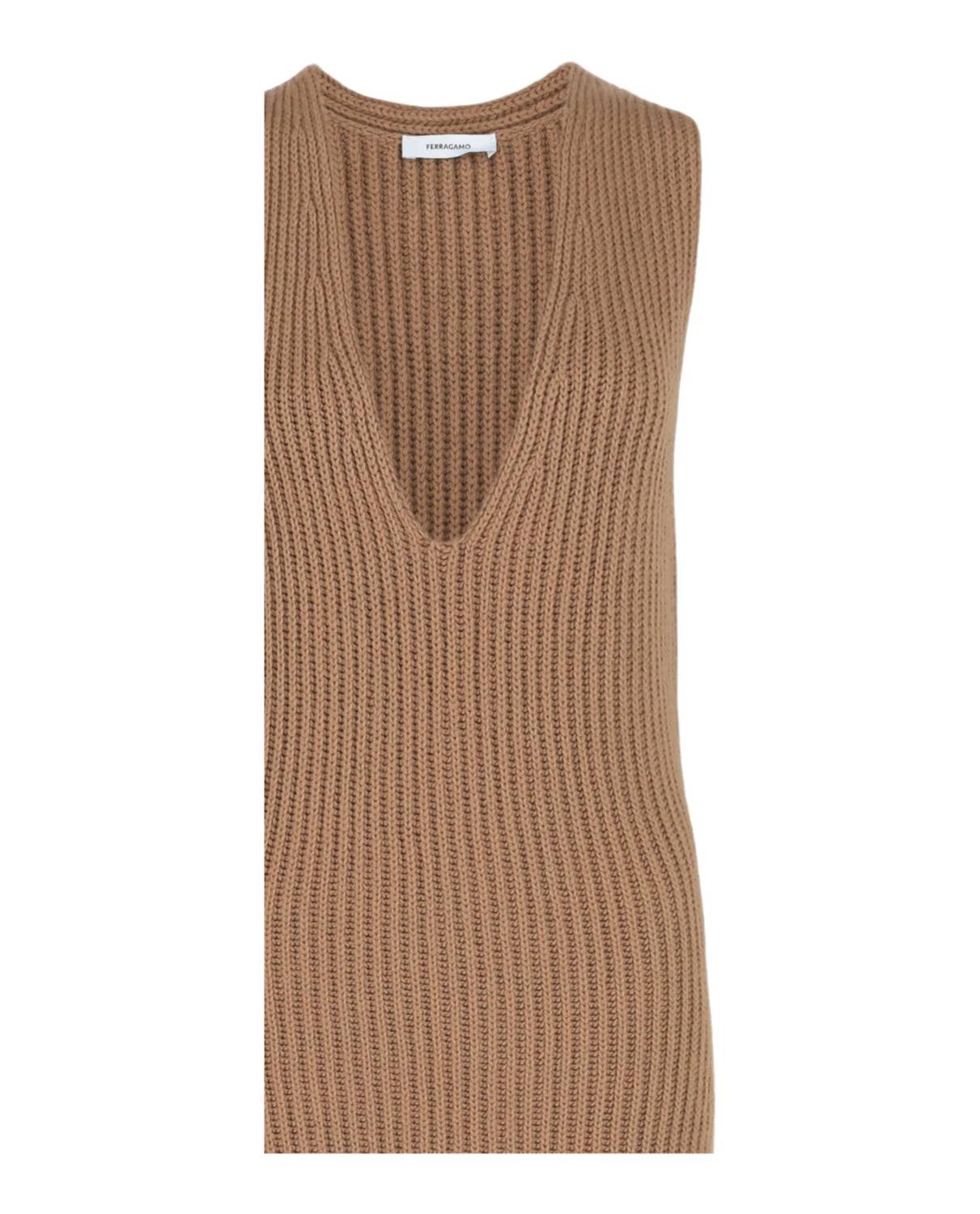 Salvatore Ferragamo - Women's Sleeveless Ribbed Knit Dress