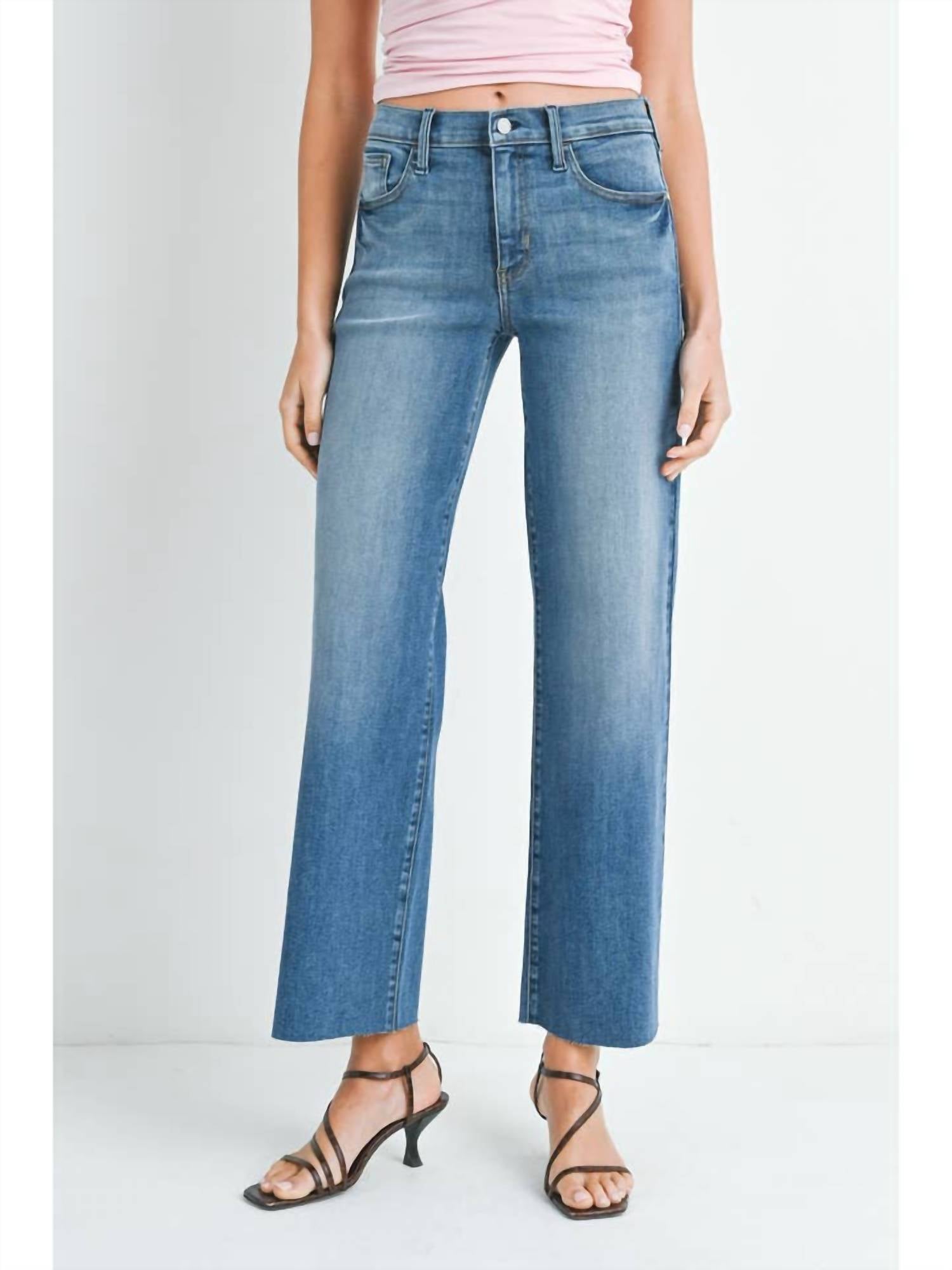 Just Black Denim - Slim Palazzo Jean With Scissor Cut