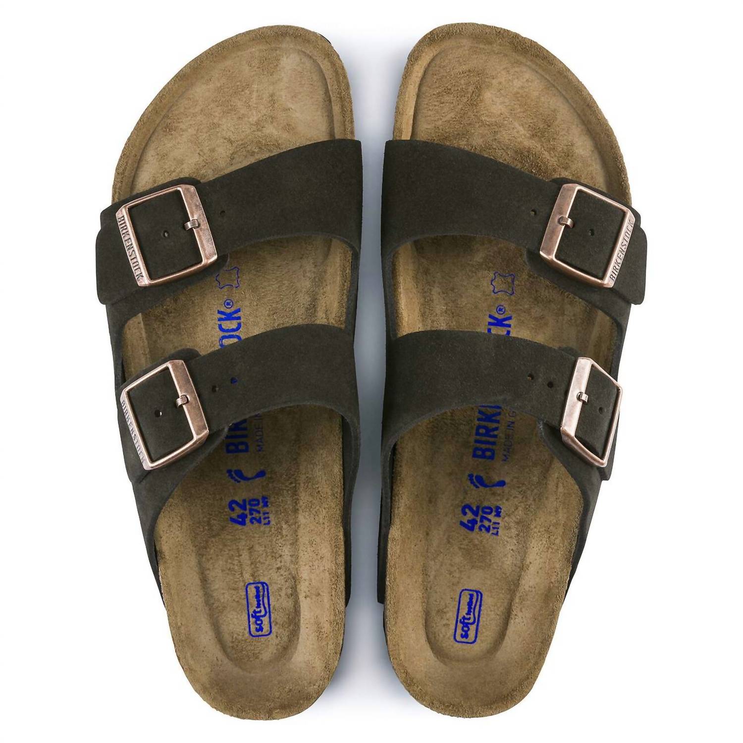 Birkenstock - Unisex Arizona Soft Footbed Suede Sandals