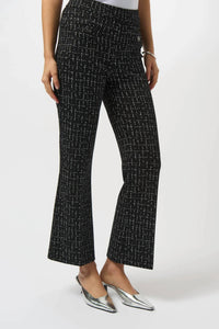 Joseph Ribkoff - Checkered Print Pull On Flared Pants
