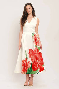 Flying Tomato - Scarlet Garden Midi Dress