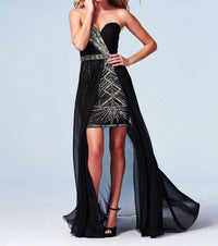 Mac Duggal - High Low Prom Dress With Overskirt