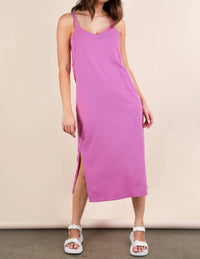 Very J - V-Neck Sleeveless Casual Comfy Midi Dress