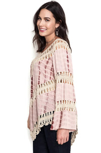 Umgee - Tie Dye Crochet Knit Tunic - PLUS