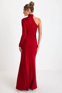 Lulus - Keep It Interesting Cutout One-shoulder Maxi Dress