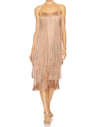 L'Agence - Taylen Fringe Midi Dress