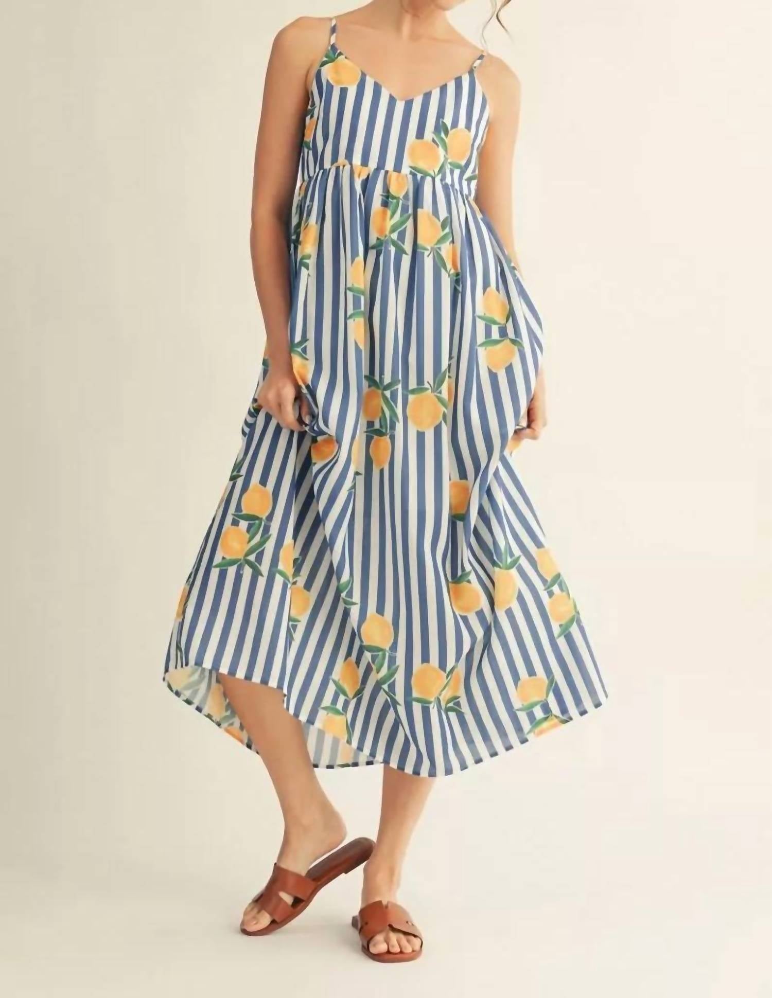 Jodifl - Lemon Stripe Dress