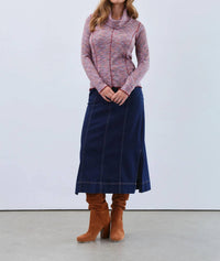 Fdj - Liana Long Sleeve Cowl-neck Top