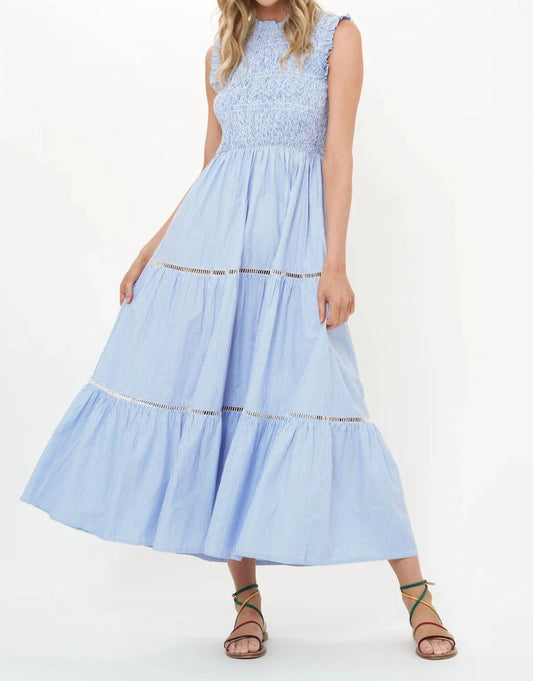 Oliphant - Sleeveless Smocked Maxi Dress