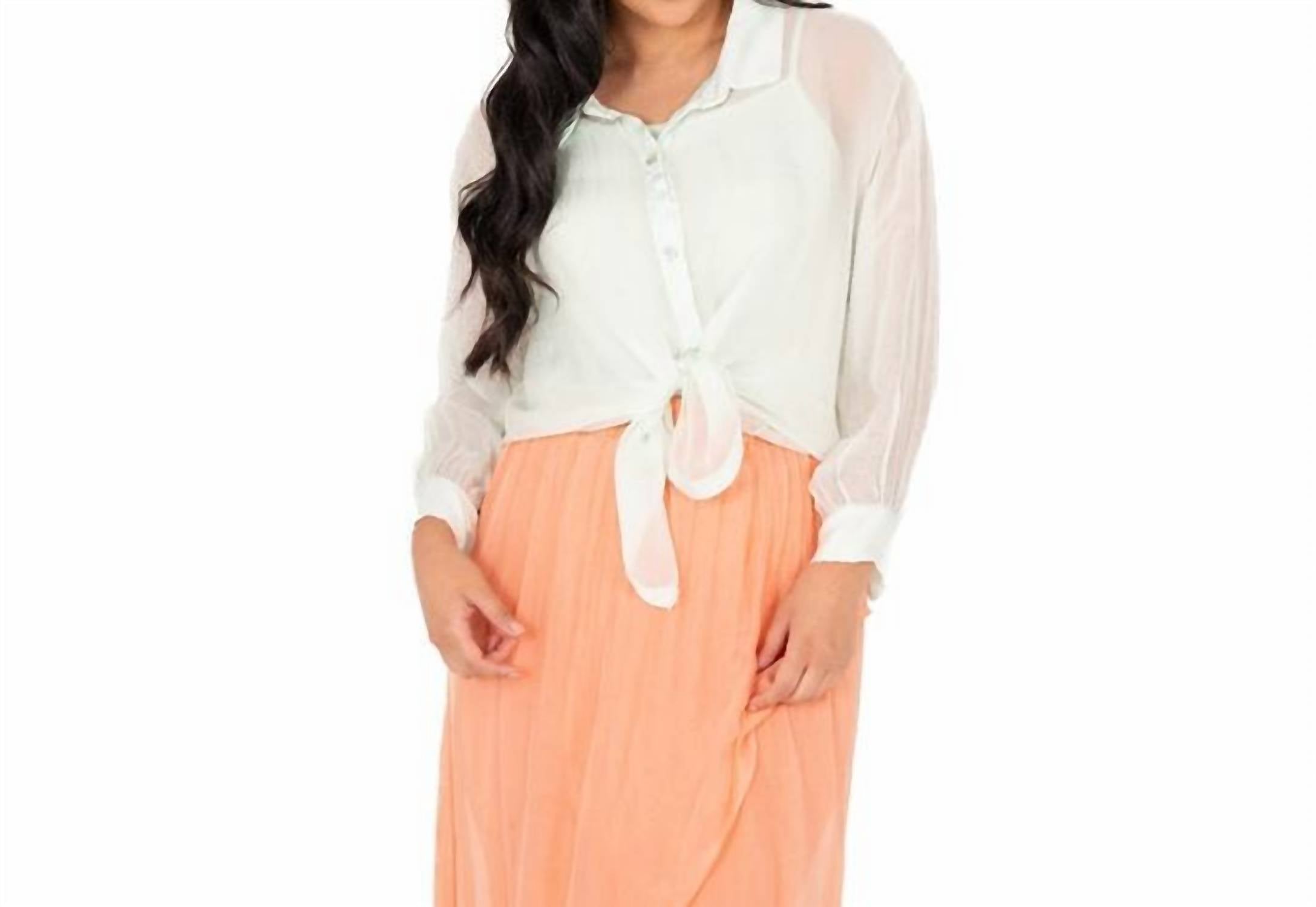 Made In Italy - Silk Blouse And Tank Set