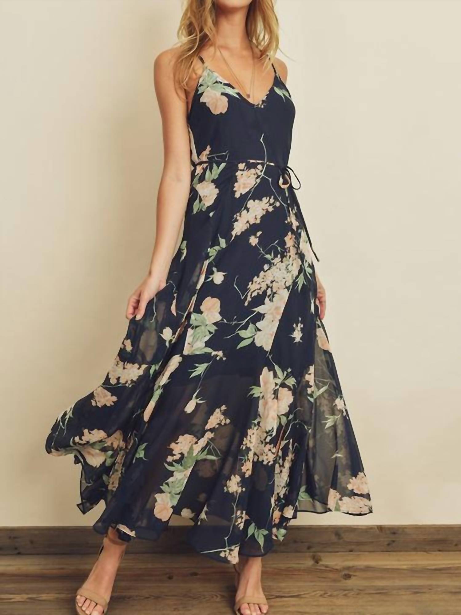 Dress Forum - Key To My Heart Floral Flared Hem Maxi Dress