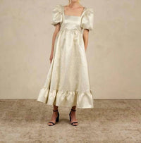 Noralee - Augusta Puff Sleeves Dress