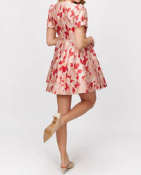 Before You - Floral Jacquard Mini Dress