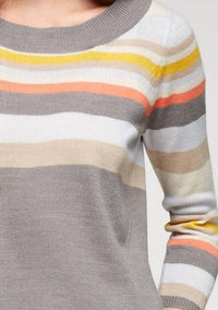 Lovestitch - Retro Pullover Striped Crewneck Sweater