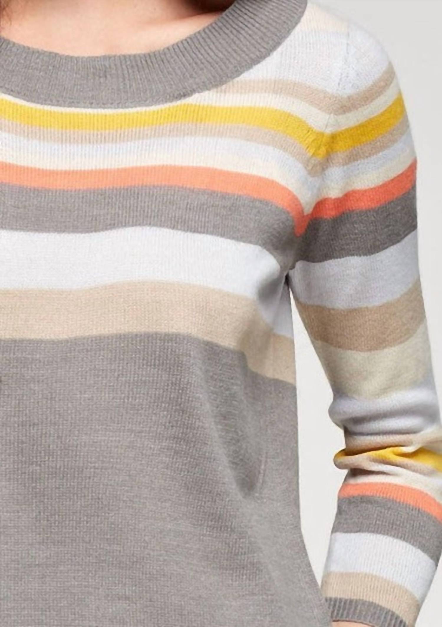 Lovestitch - Retro Pullover Striped Crewneck Sweater