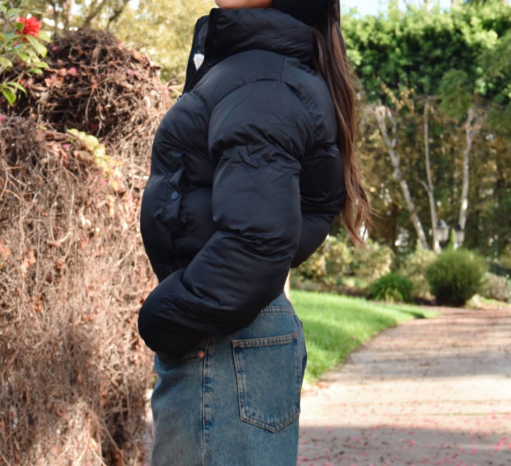 8apart Junior Women's Rowan Puffer Jacket in black - women's jacket - alternate view