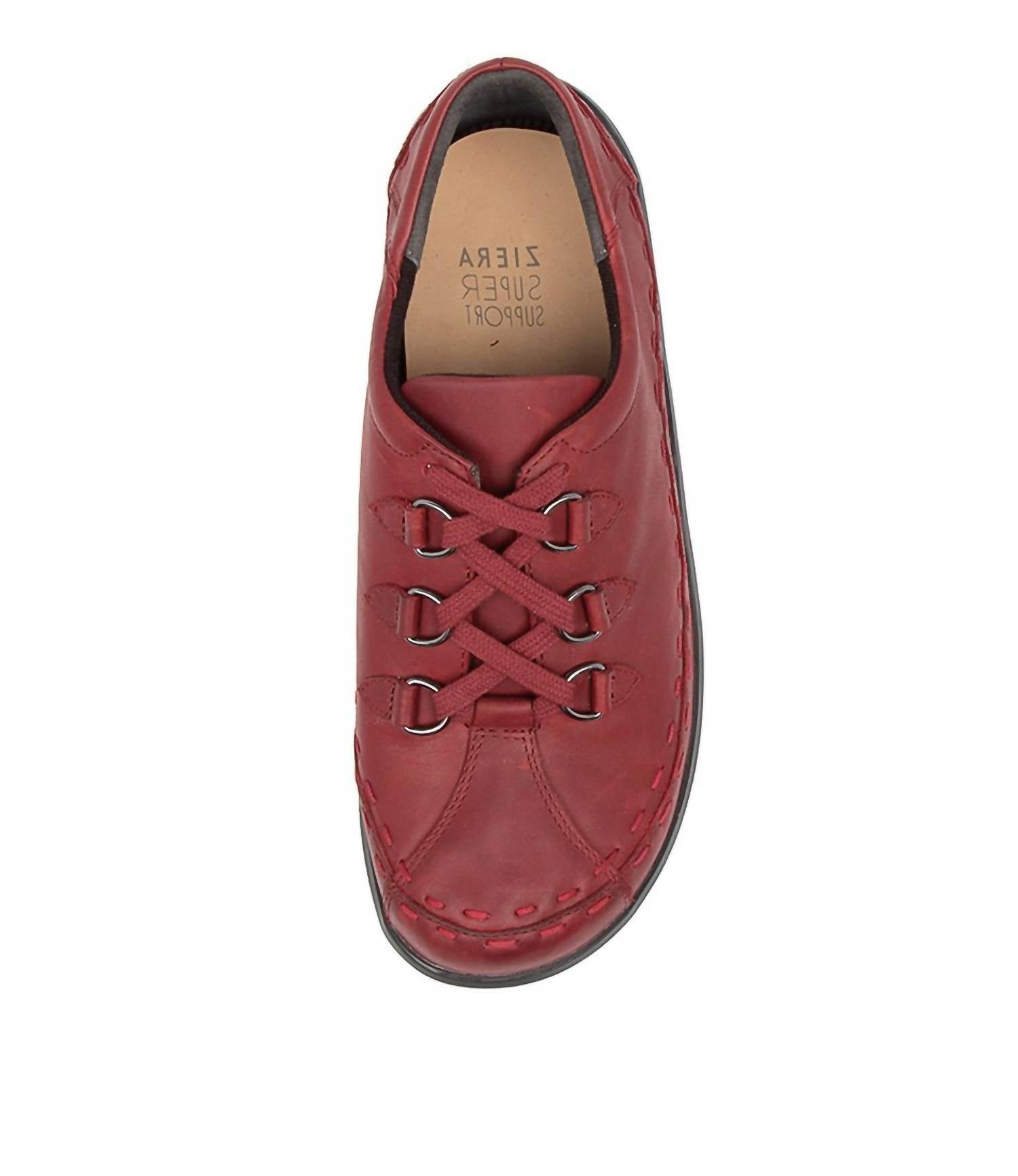 Ziera Women's Allsorts Shoe - Wide in rouge trooper oiled leather - women's sneaker - view 4