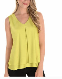Frank Lyman - V-Neck Luster Satin Tank