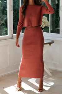 Sweetkama - Alli Ribbed Knitted Sweater Set